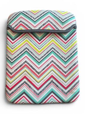 Thirty-One Chevron Tablet Sleeve iPad Case Neoprene Padded Colorful 8"x10"
